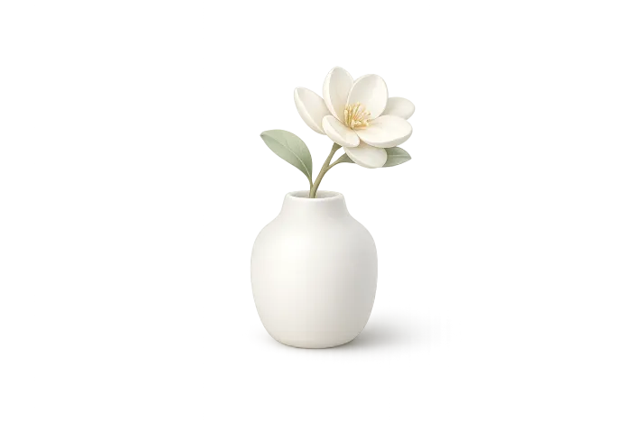 Flower in a vase representing mental health care